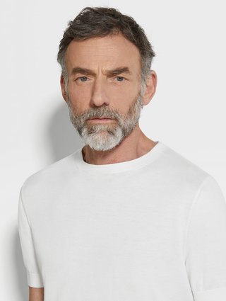 Біла футболка ZEGNA бавовняна: фото 4 - Invogue