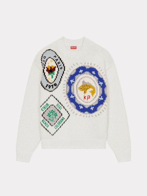 Білий джемпер KENZO вільного крою: фото - Invogue