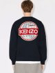 Темно-синий свитер KENZO с логотипом в виде земного шара: фото 2 - Invogue