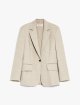 Бежевий жакет Max Mara з меланжевої вовни: фото - Invogue