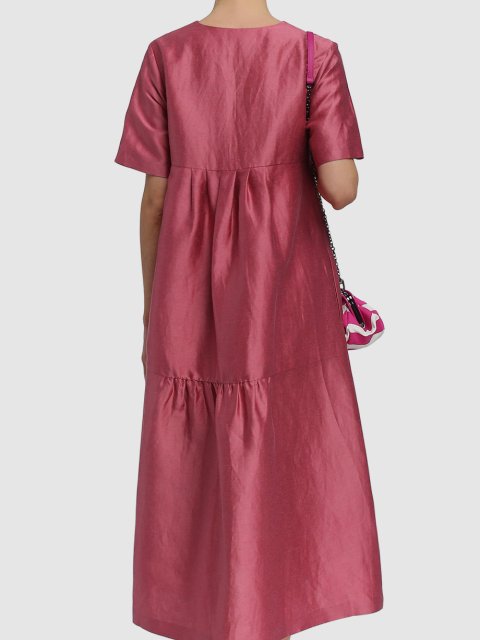 Тёмно-Розовое платье WEEKEND MAX MARA: фото 4 - Invogue