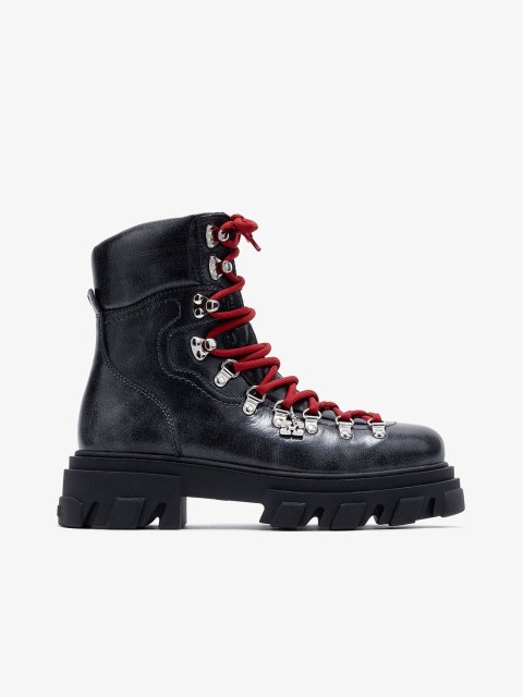 Чорні черевики GANNI зі шкіри: фото - Invogue