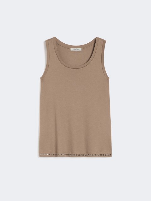 Коричневий топ Max Mara з бавовни та модалу: фото - Invogue