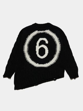 Чорний светр MM6 MAISON MARGIELA KIDS : фото - Invogue