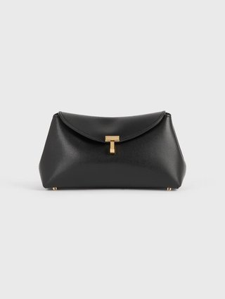 Чёрный клатч Toteme из кожи: фото - Invogue