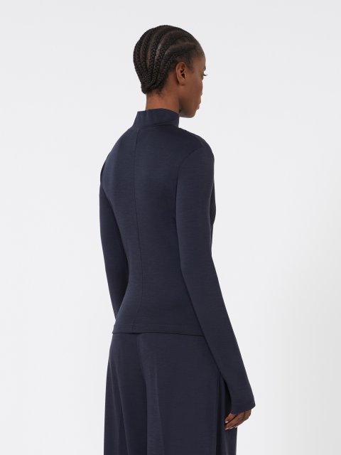 Тёмно-синий гольф MAX MARA из шерсти: фото 3 - Invogue
