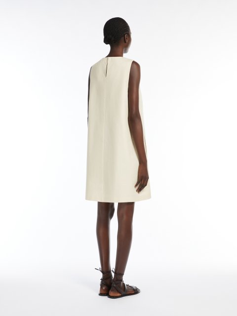 Молочна сукня Weekend Max Mara з бавовни та льону: фото 2 - Invogue