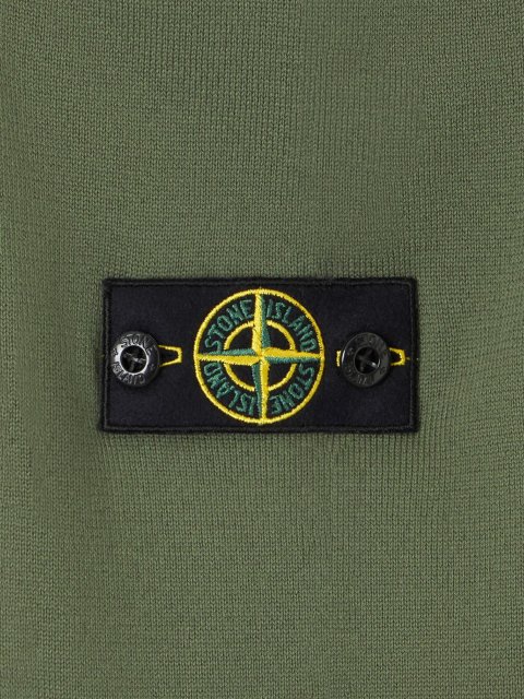 Зеленый свитшот STONE ISLAND из органического хлопка: фото 2 - Invogue