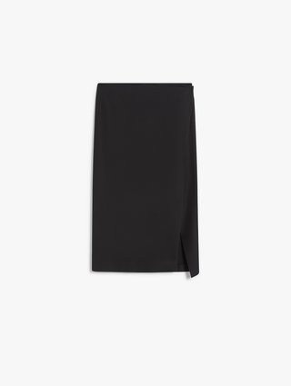 Черная юбка Sportmax из эластичного хлопка: фото - Invogue