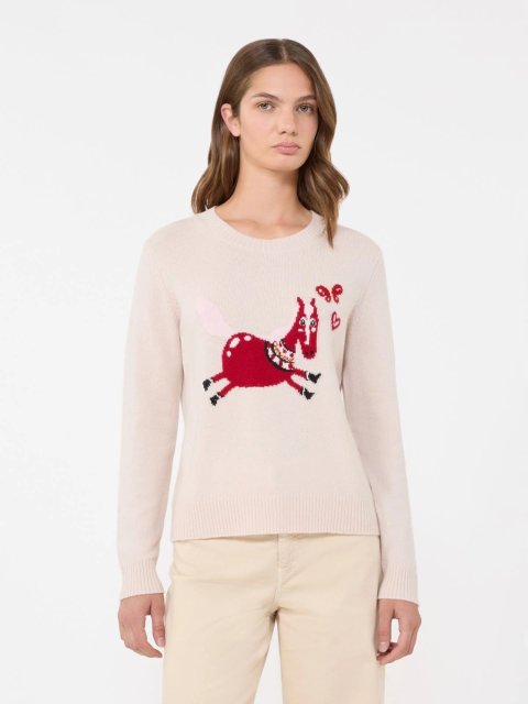 Бежевий светр WEEKEND MAX MARA з чистого кашеміру: фото 2 - Invogue