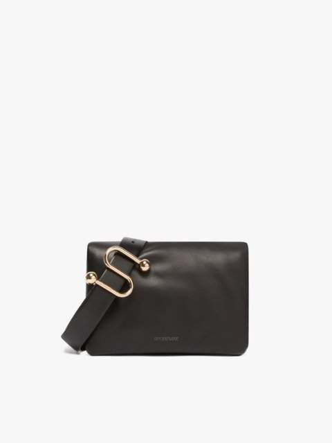 Черная сумка Sportmax из мягкой кожи маленькая: фото - Invogue