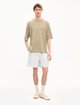 Футболка цвета хаки Kenzo из льна и хлопка: фото 1 - Invogue