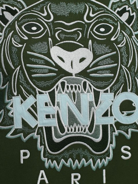 Зелёный свитшот KENZO: фото 4 - Invogue