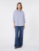 Темно-синя сорочка WEEKEND MAX MARA у смужку: фото 1 - Invogue