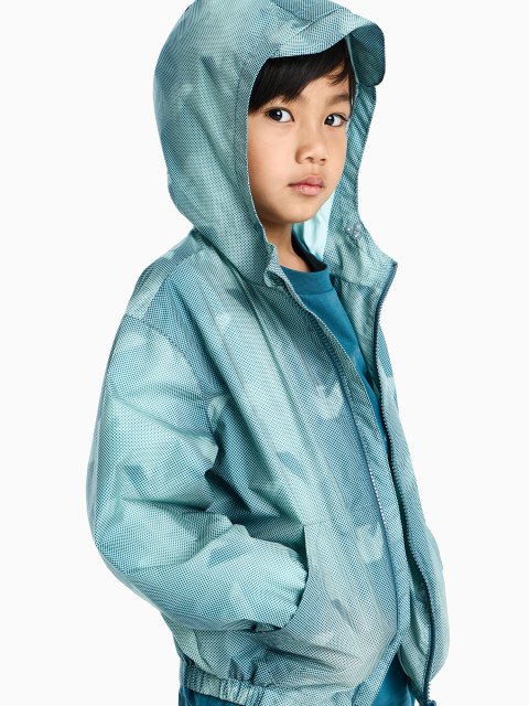 Блузон з капюшоном із нейлону Emporio Armani Kids: фото 1 - Invogue