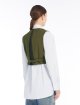 Жилет цвета хаки WEEKEND MAX MARA укороченный: фото 2 - Invogue