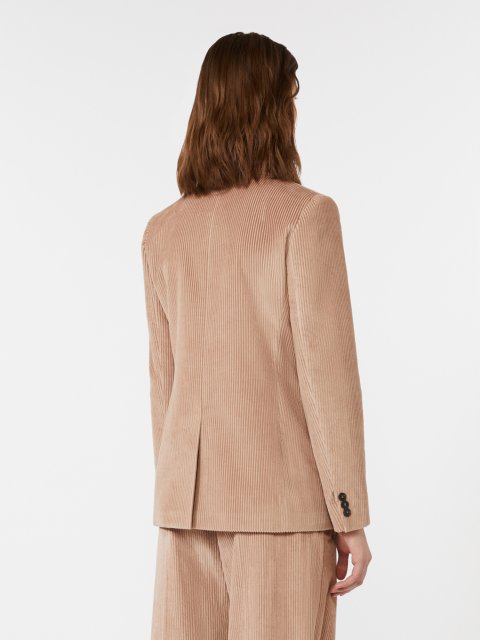 Кремовий жакет WEEKEND MAX MARA оксамитовий: фото 3 - Invogue