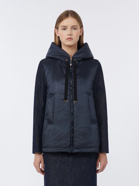 Темно-синій жилет MAX MARA з капюшоном: фото 2 - Invogue