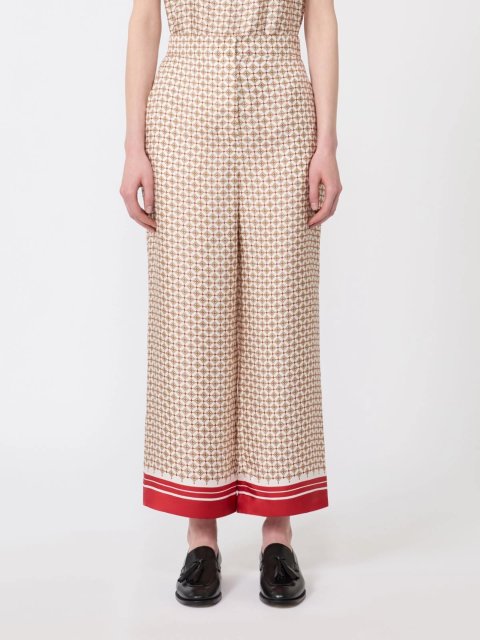 Брюки з принтом MAX MARA з чистого шовку: фото 2 - Invogue