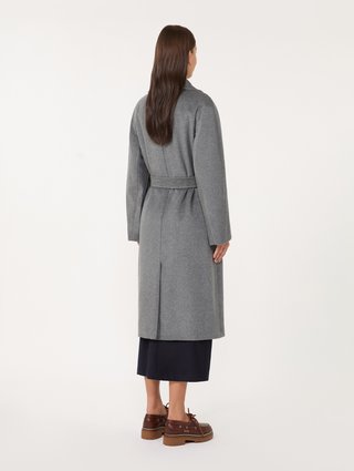 Серое пальто WEEKEND MAX MARA из шерсти: фото 3 - Invogue