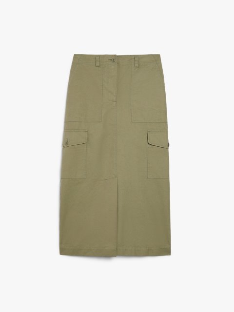 Зеленая юбка WEEKEND MAX MARA из хлопка: фото - Invogue