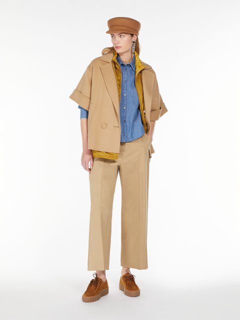 Бежеві брюки WEEKEND MAX MARA укорочені: фото 3 - Invogue