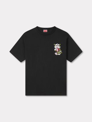 Черная футболка Kenzo из хлопкового трикотажа: фото - Invogue