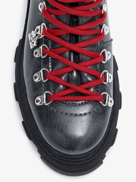 Чорні черевики GANNI зі шкіри: фото 2 - Invogue