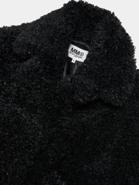 Чорне пальто MM6 MAISON MARGIELA KIDS: фото 2 - Invogue