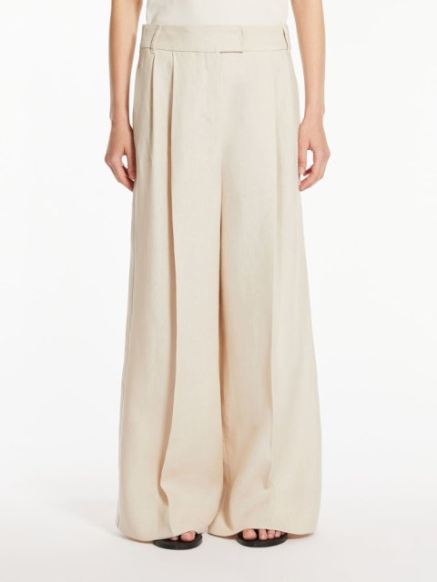 Кремові широкі брюки Max Mara: фото 1 - Invogue