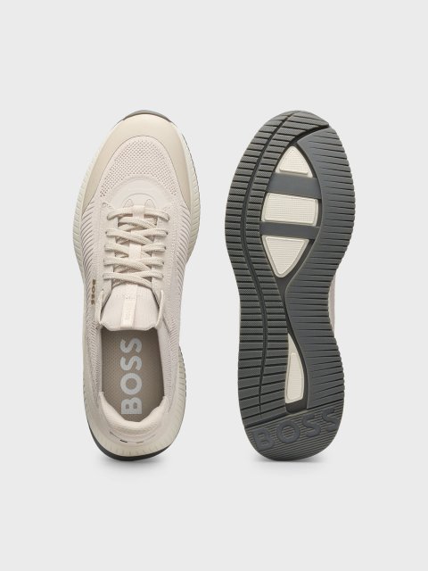 Бежевые кроссовки BOSS : фото 4 - Invogue