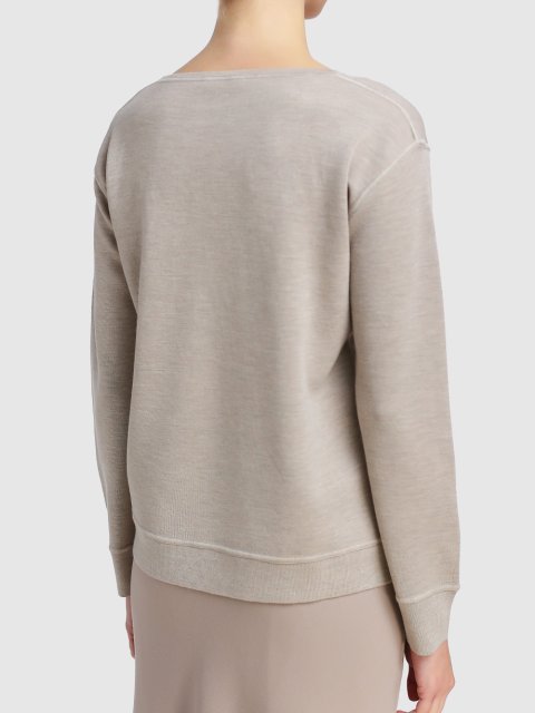 Бежевый свитер MAX MARA: фото 3 - Invogue