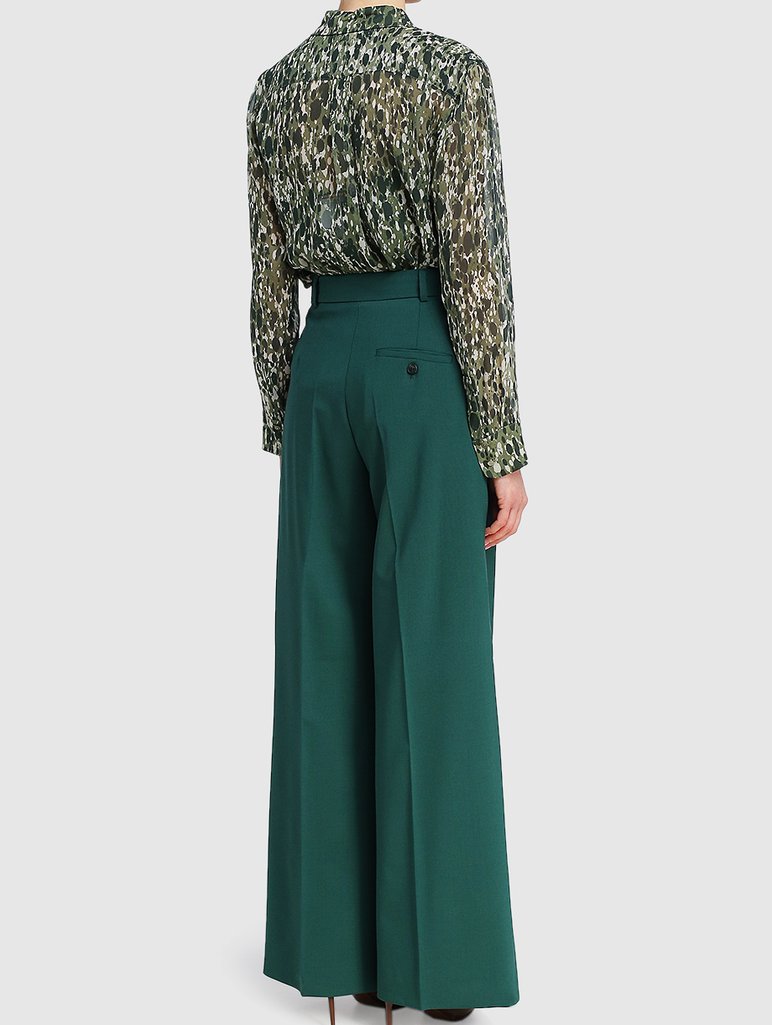 Зелёная рубашка MAX MARA: фото 2 - Invogue