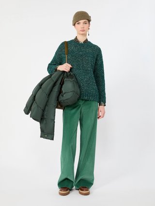Зелені штани Weekend Max Mara з бавовни: фото 1 - Invogue