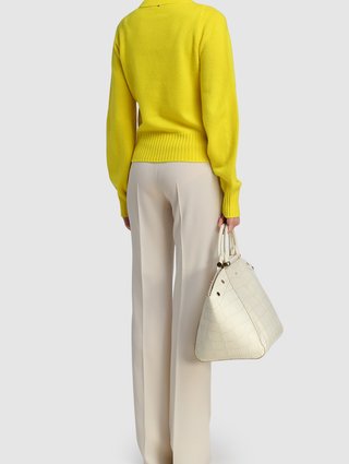 Жёлтый свитер Sportmax: фото 2 - Invogue