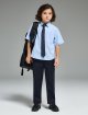 Чёрная лоферы EMPORIO ARMANI KIDS из кожи: фото 1 - Invogue