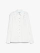 Біла сорочка WEEKEND MAX MARA з рюшами: фото - Invogue