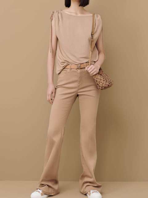 Бежевый топ MARELLA: фото 4 - Invogue