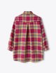 Малиновое платье-рубашка IL GUFO в клетку: фото 1 - Invogue