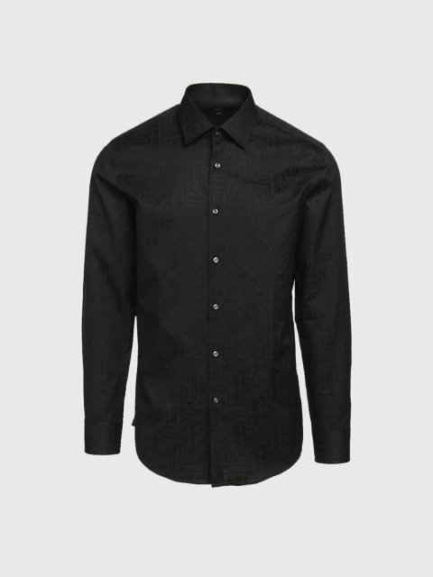 Чёрная рубашка BOSS: фото - Invogue