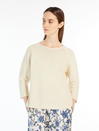 Ванильный свитер WEEKEND MAX MARA свободного кроя: фото 3 - Invogue