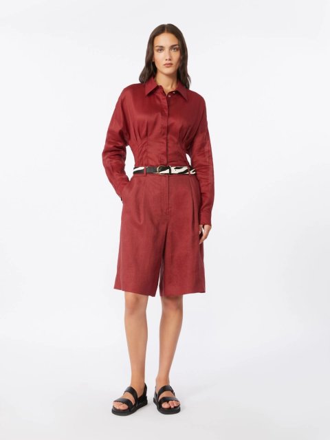 Червоні шорти Max Mara з льону: фото 1 - Invogue