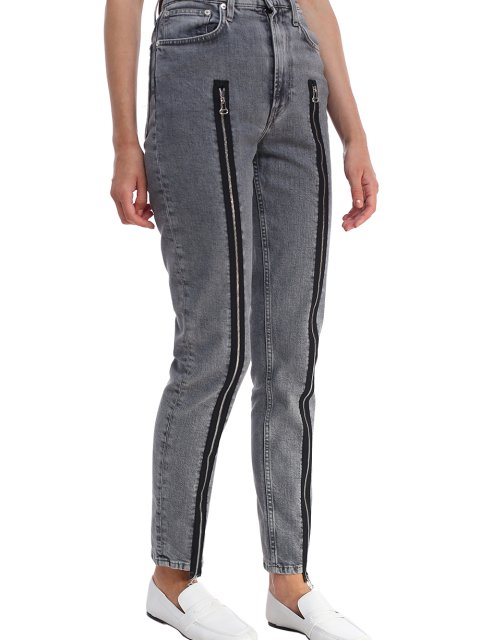 Серые джинсы HELMUT LANG: фото 4 - Invogue