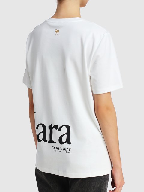 Белая футболка MAX MARA: фото 4 - Invogue