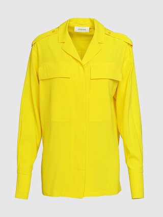 Жёлтая рубашка Sportmax: фото - Invogue
