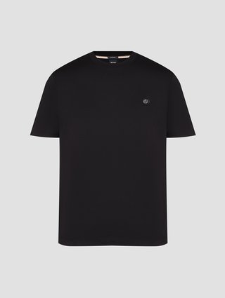 Черная футболка BOSS из хлопка: фото - Invogue
