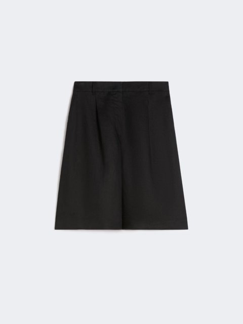 Чорні бермуди Max Mara з лляного полотна: фото - Invogue