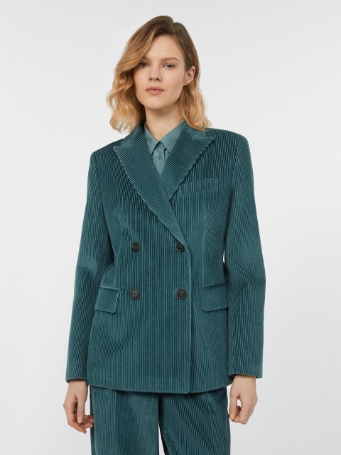 Зелений жакет WEEKEND MAX MARA оксамитовий: фото 4 - Invogue