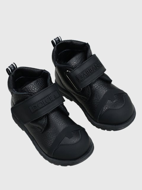 Чёрные ботинки DOLCE&GABBANA KIDS: фото 1 - Invogue