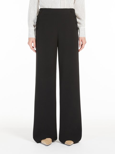 Черные брюки Max Mara с кади: фото 2 - Invogue